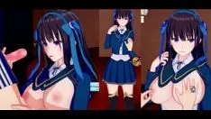 Reproducir [eroge koikatsu! ] Grabación de video hentai 3dcg donde se frotan los frentes de brobdingnagian frentes jk (papel teatral ori)