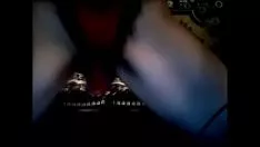 Abspielen Ihre Miezekatze vor der Webcam anfassen