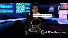 Redare Hotties cu schiță 3D se pun pe un usher aburind
