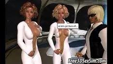 播放 两个火辣的 3d 婴儿在星际飞船上被狠狠地操了