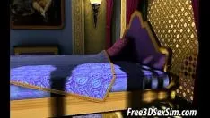 Afspelen Wily 3D-schets blonde zuigt sashay in en wordt geneukt