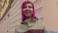 Play Pierced pink hair babe pov fucked 4 cash after casting