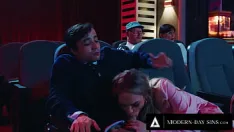 Play Modern-day sins - all-natural exhibitionist gives virgin boyfriend the best movie theatre blowjob!
